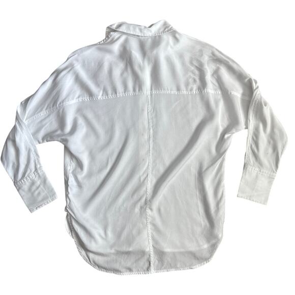 Madewell Oversized Relaxed Dolman Button-Up Shirt in Natural White Size XXS - Picture 9 of 10